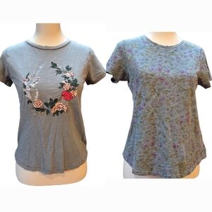 Lot Of 2 - LUCKY BRAND - OLD NAVY - XS Womens Tees